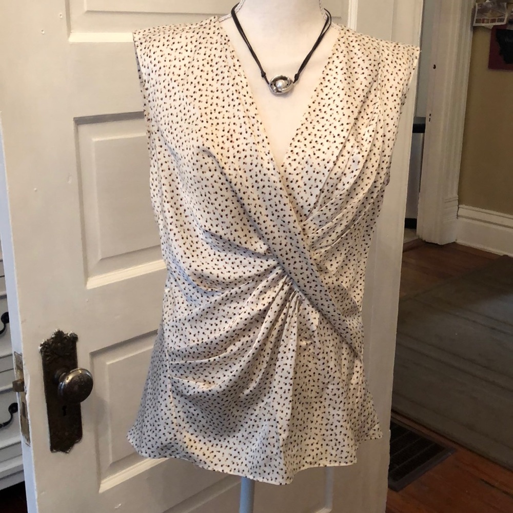 Sleeveless faux Wrap Top